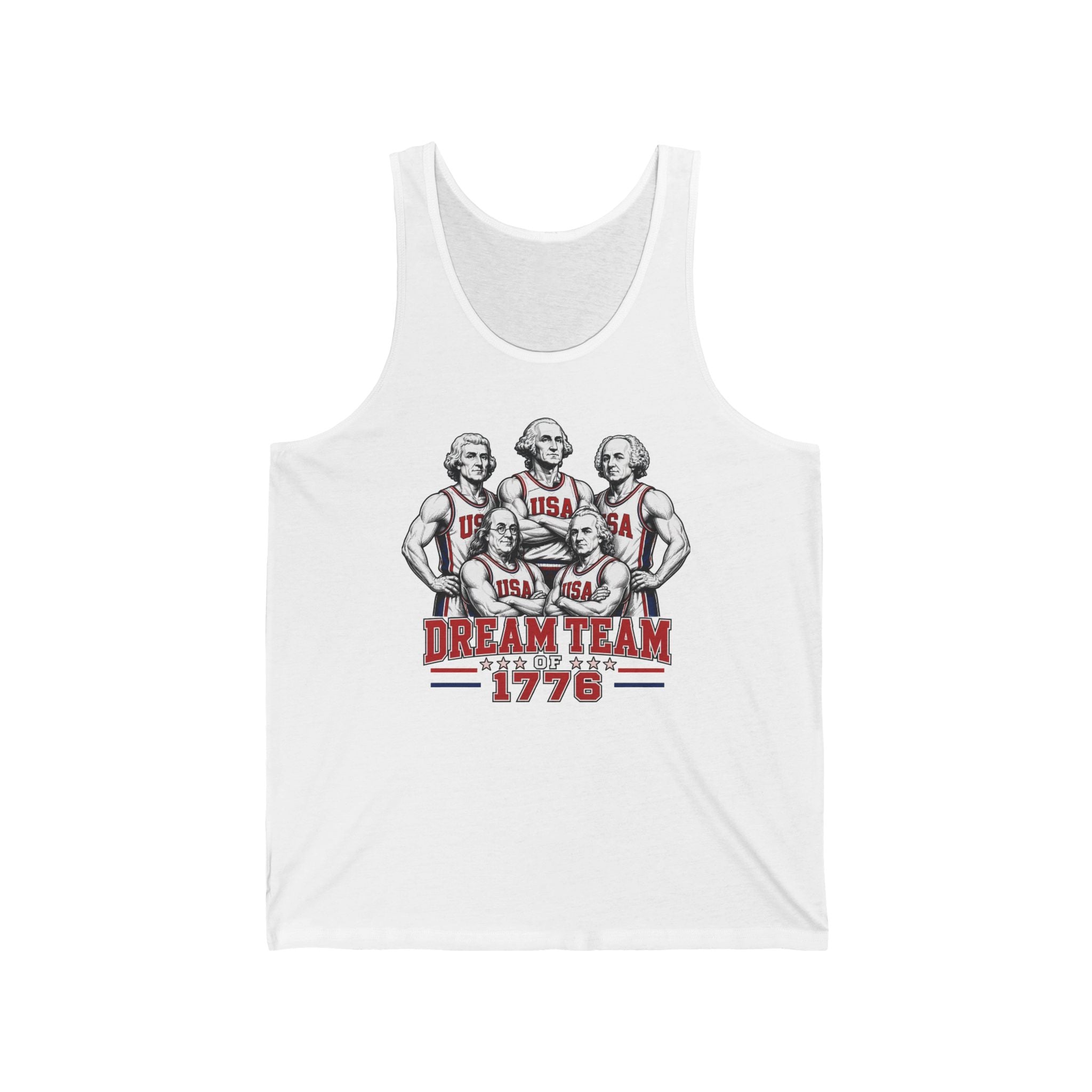 Founding Fathers Dream Team 1776 Retro Patriotic Americana Basic T-Shirt - Unisex