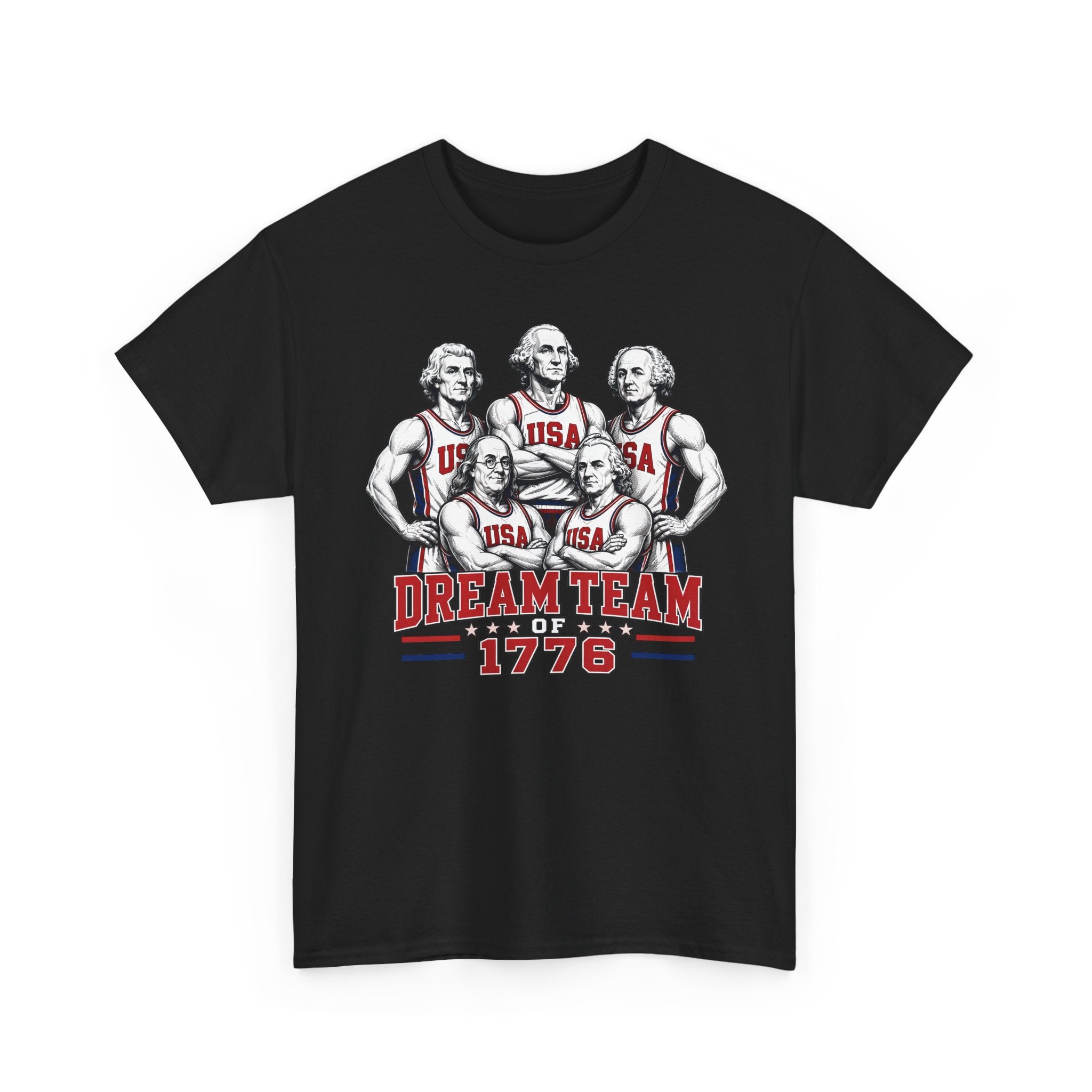 Founding Fathers Dream Team 1776 Retro Patriotic Americana Basic T-Shirt - Unisex