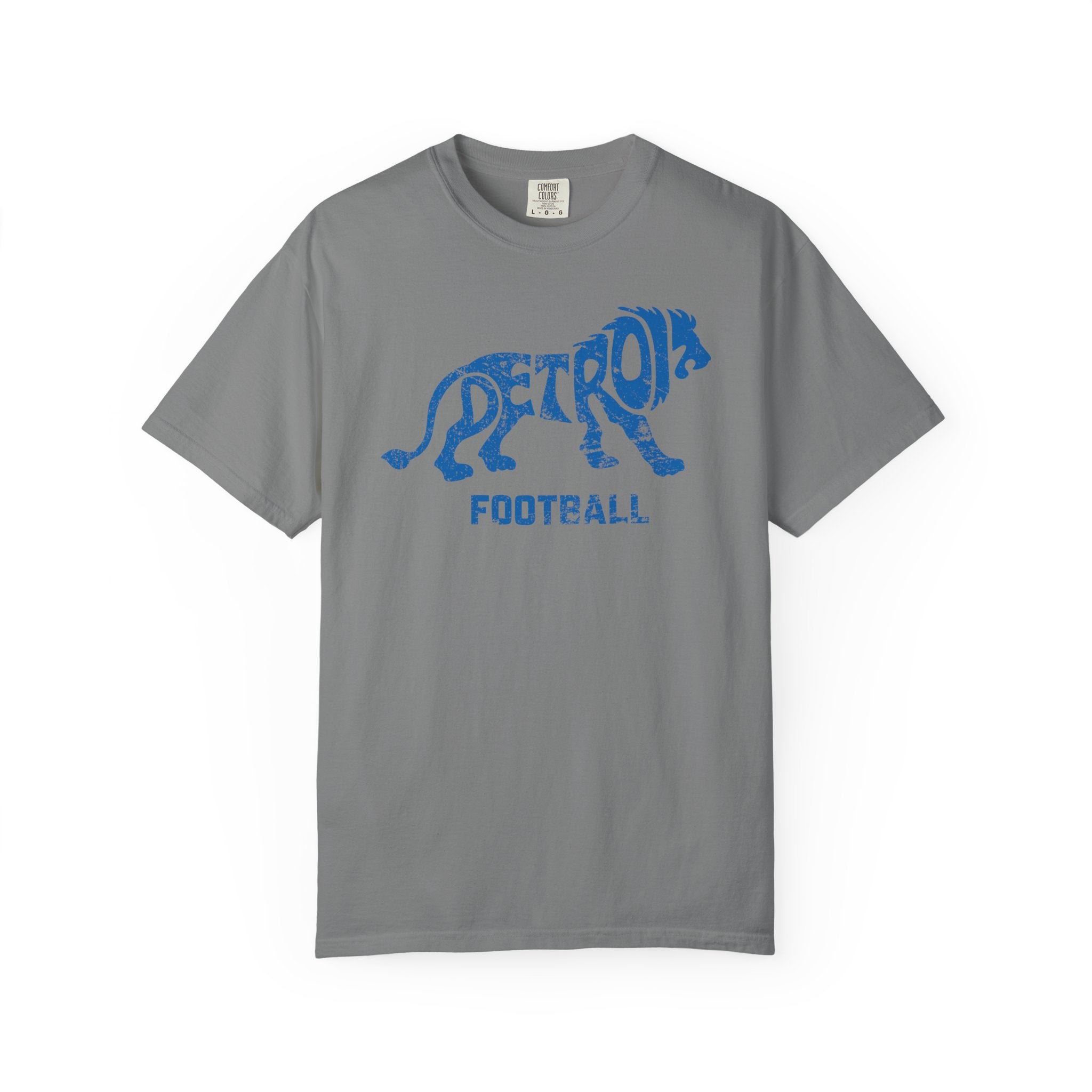 Detroit Football Lion Blue Premium T-Shirt - Unisex