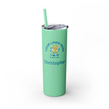 Personalized Skinny Tumbler with Straw - 20oz - Your Logo, Your Brand