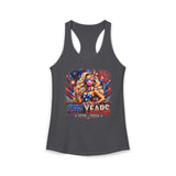 Blonde Doll Fireworks 250th Anniversary Funny Patriotic Basic Racerback Tank Top - Women's