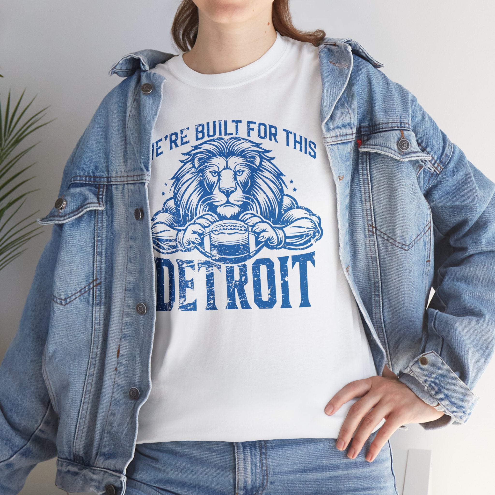 We're Built for This Detroit Blue Basic T-Shirt - Unisex