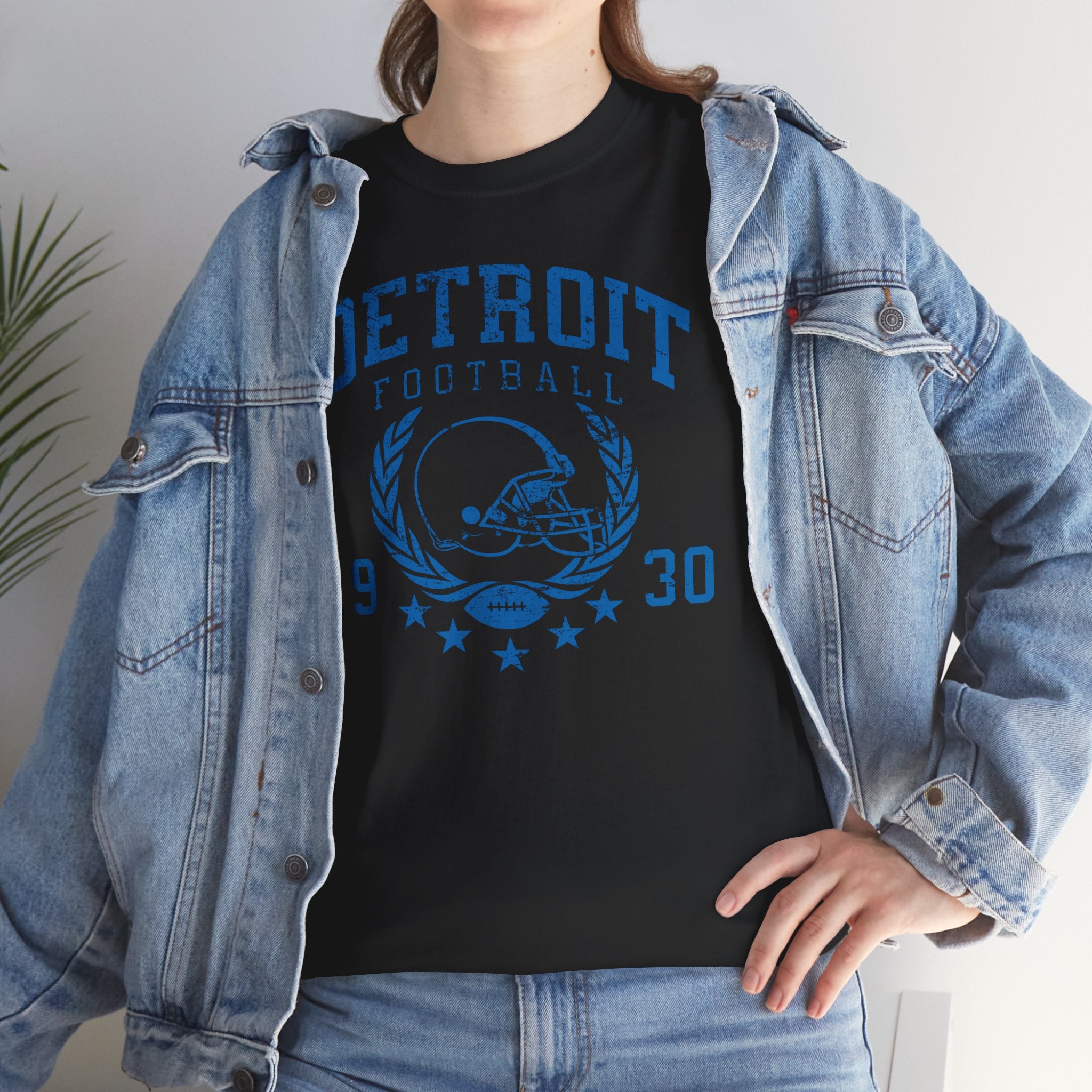 Detroit Football 1930 Blue Basic T-Shirt - Unisex