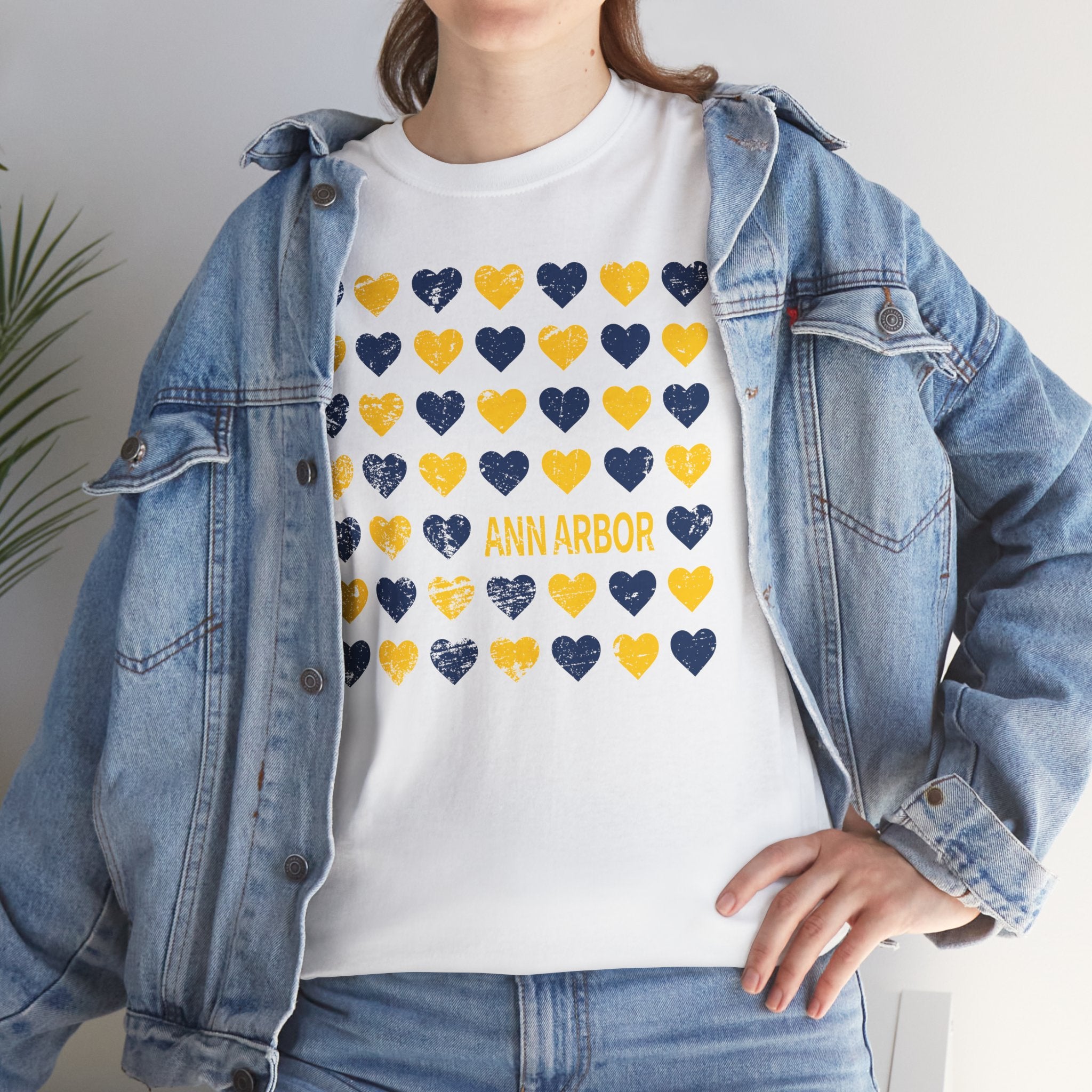 Wolverines Hearts Basic T-Shirt - Unisex