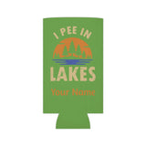 Can Cooler - Skinny - I Pee In Lakes Retro Sun
