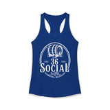 36 Social Logo 2 Black SL Basic Racerback Tank Top - Women's