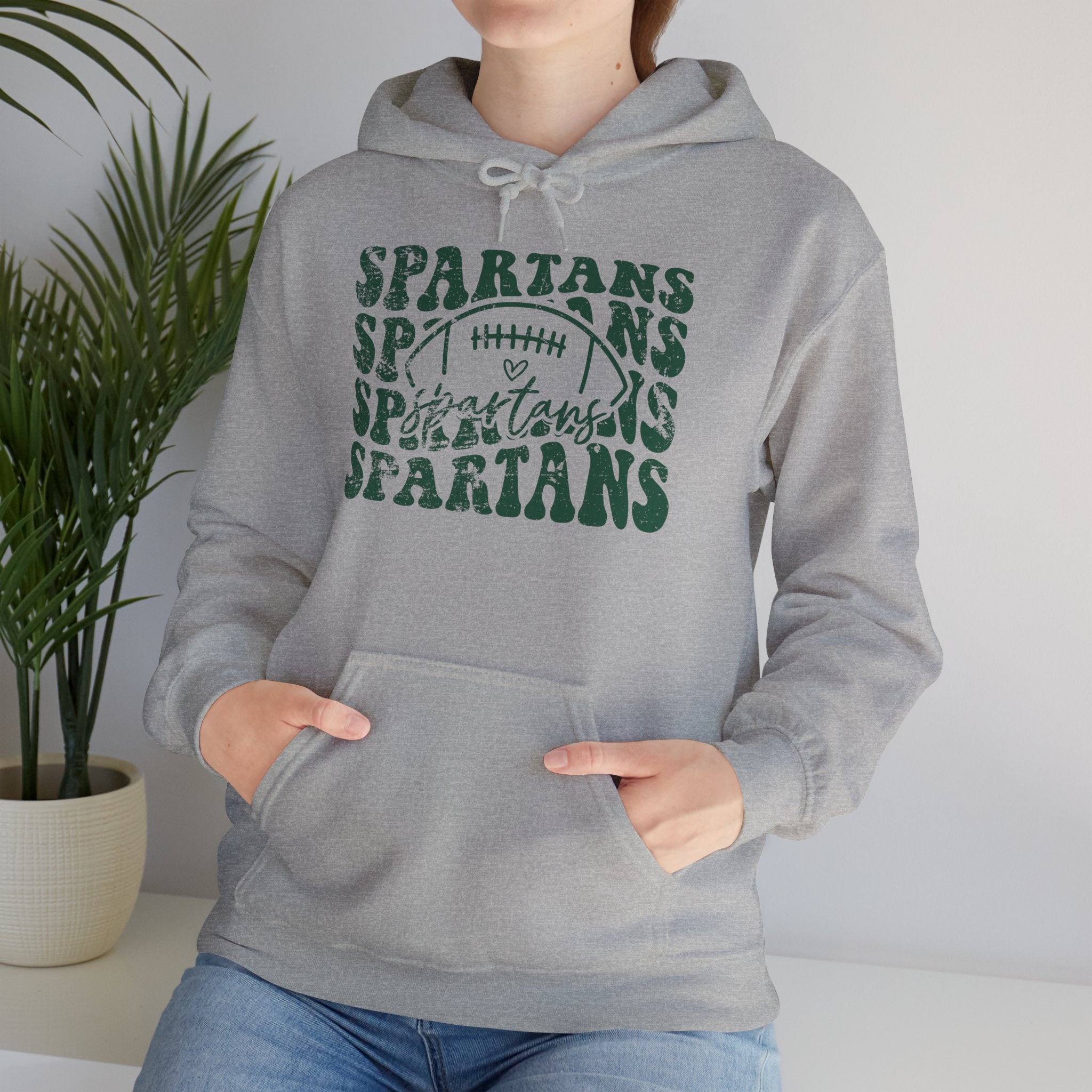 Spartans Football Green Hoodie - Unisex