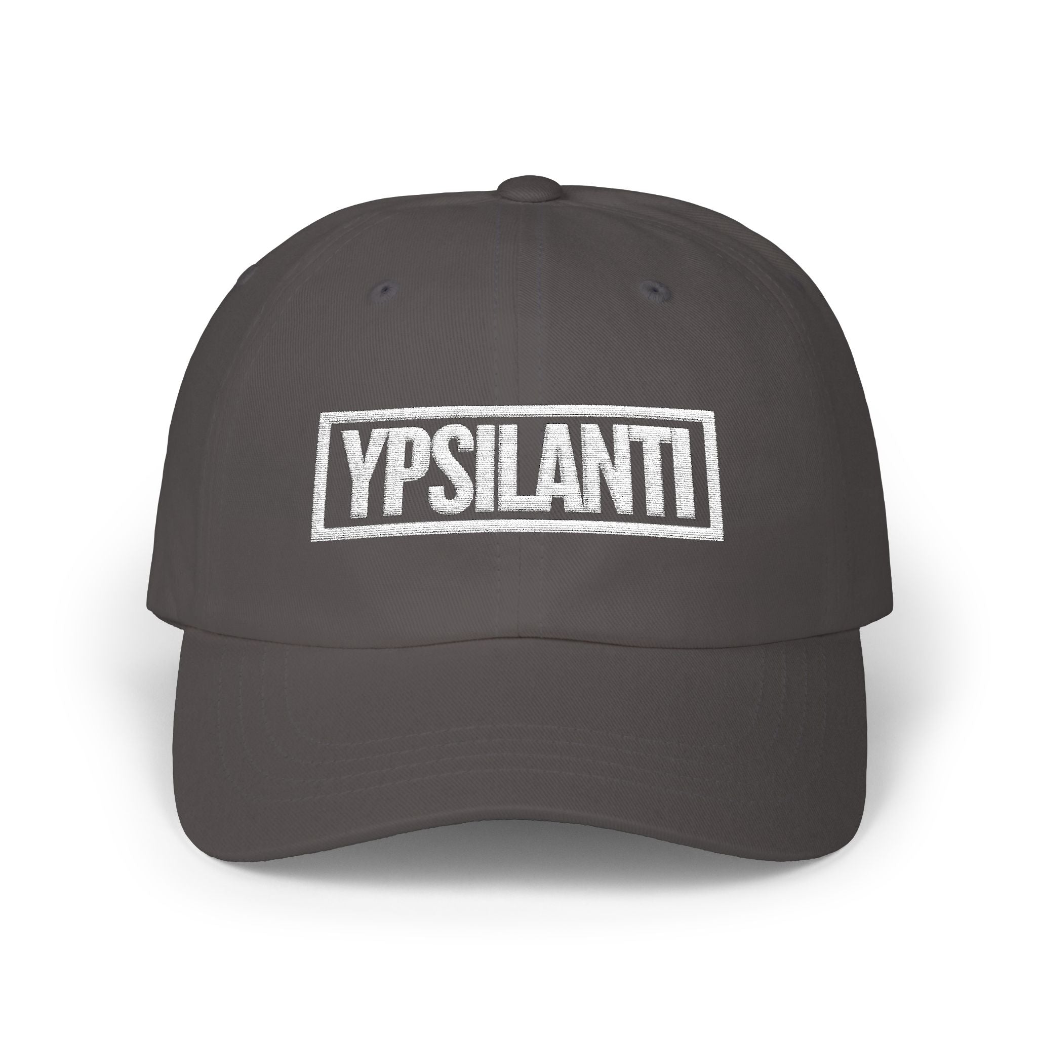 Ypsilanti Bold & Square White Embroidery Dad Cap