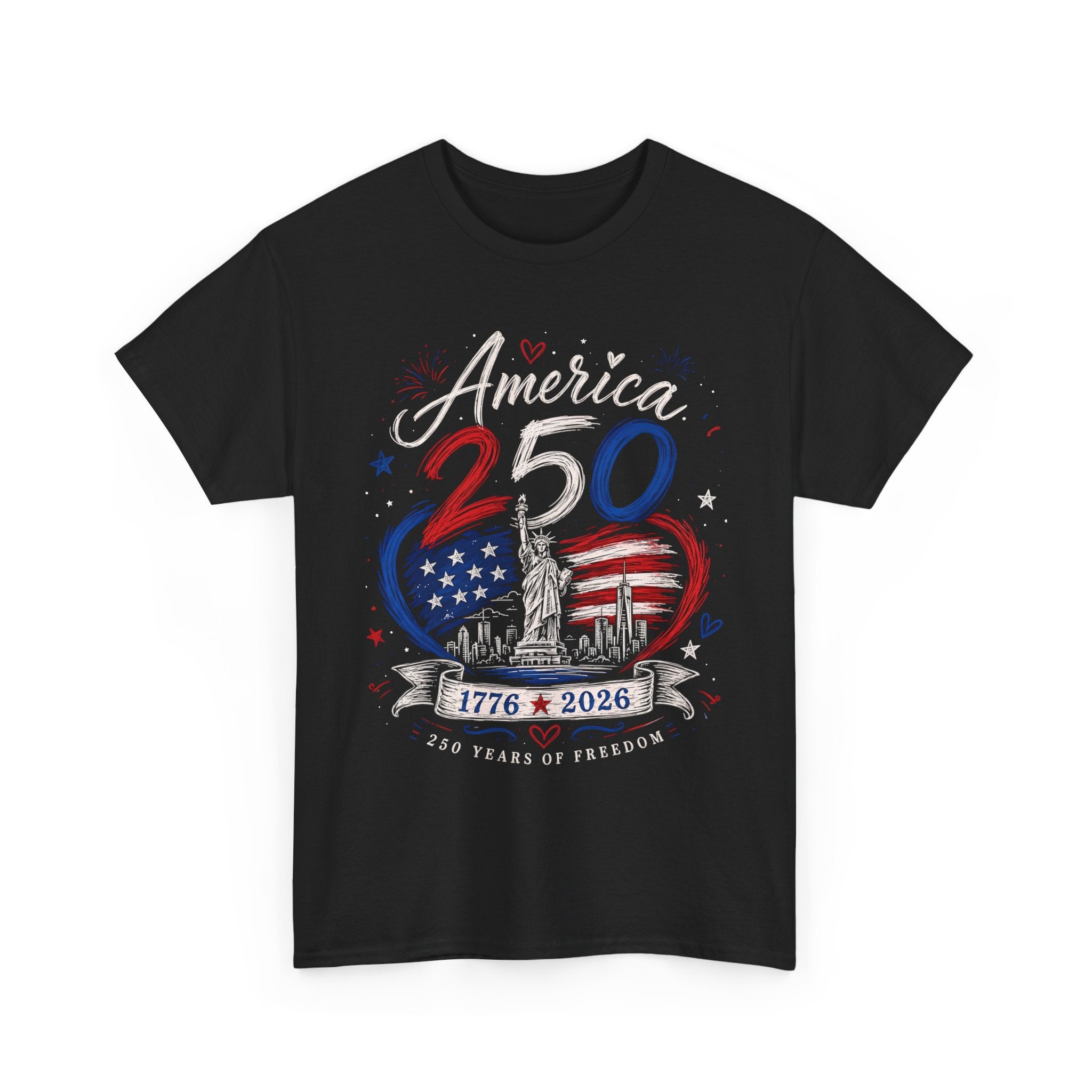 Liberty Eagle America 250 1776 2026 Patriotic Americana Basic T-Shirt - Unisex