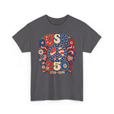 Peace Sign USA 250 1776 2026 Retro Patriotic USA 250 Basic T-Shirt - Unisex