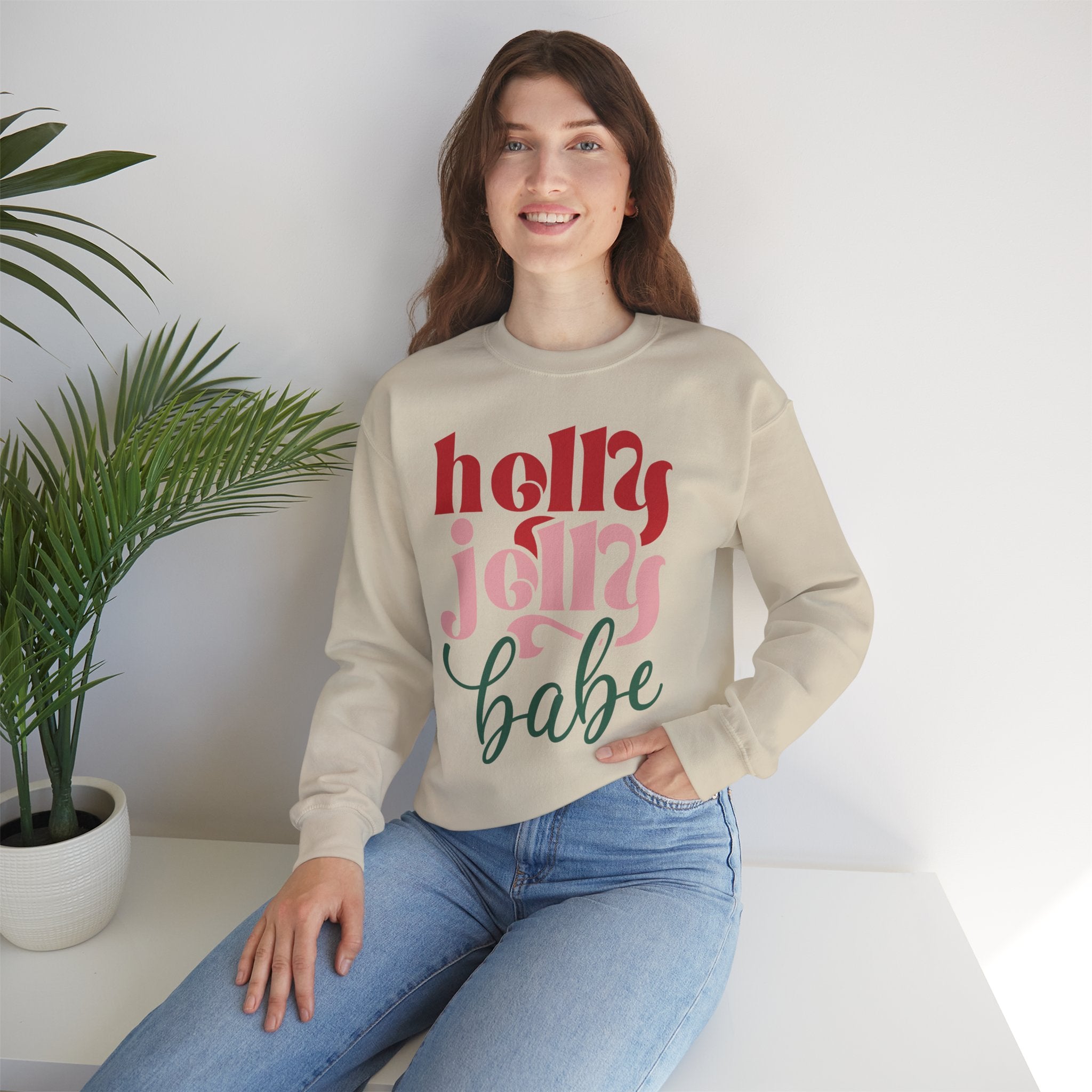 Holly Jolly Babe Crewneck Sweatshirt - Unisex