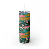 Butterflies Personalized Skinny Steel Tumbler with Straw, 20oz