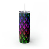 Dragon Scales Skinny Steel Tumbler with Straw, 20oz