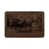Santa Sleigh with Reindeer Personalized Engraved Wooden Cutting Board