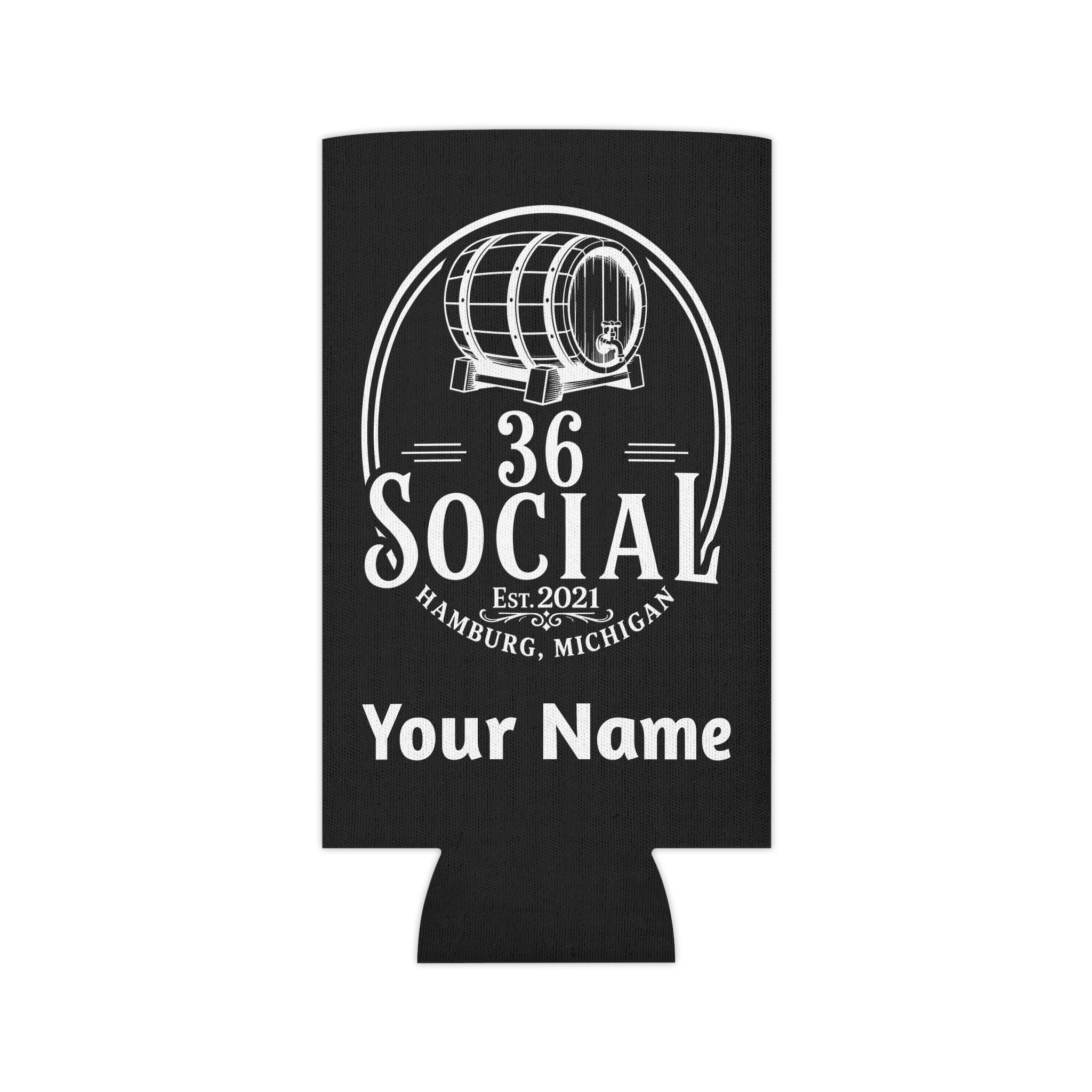 36 Social Logo 2 SL Can Cooler - Skinny - Black (Amaranth)