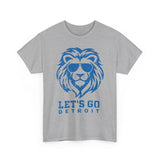 Let's Go Detroit Lion Blue Basic T-Shirt - Unisex