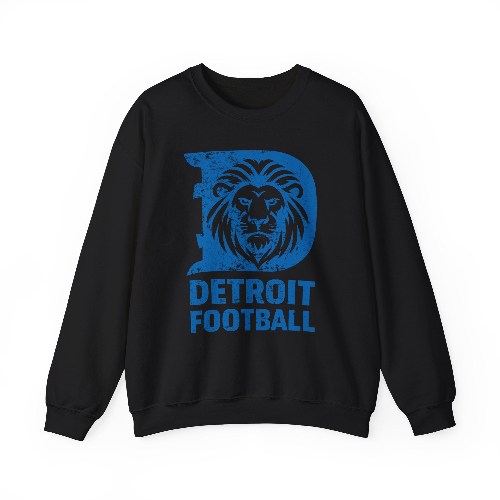 Detroit Football Blue Crewneck Sweatshirt - Unisex