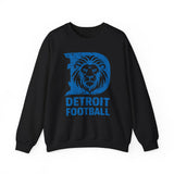 Detroit Football Blue Crewneck Sweatshirt - Unisex