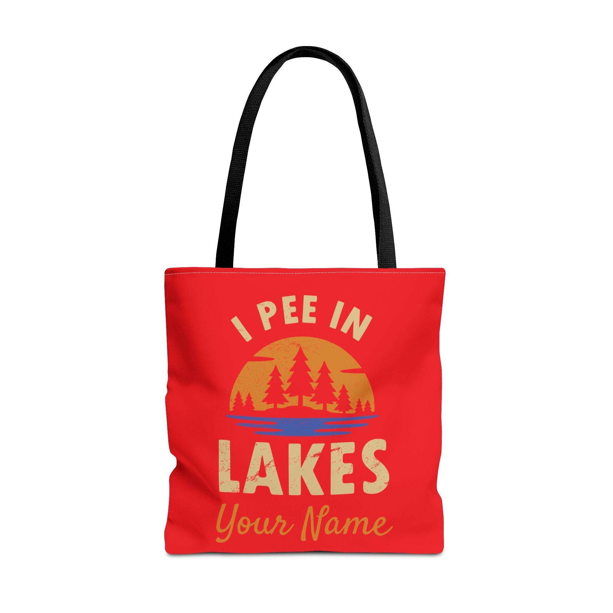 Tote Bag - I Pee In Lakes Retro Sun