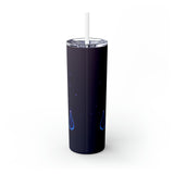 Lotus Drop Skinny Steel Tumbler with Straw, 20oz