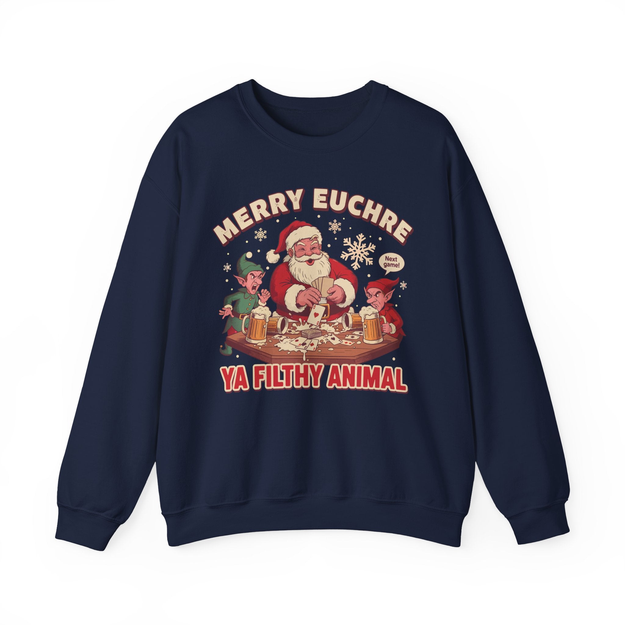 Merry Euchre Ya Filthy Animal Classic Crewneck Sweatshirt - Unisex