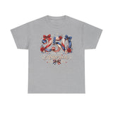 Rose Bow America 250 1776 2026 Floral Patriotic Basic T-Shirt - Unisex