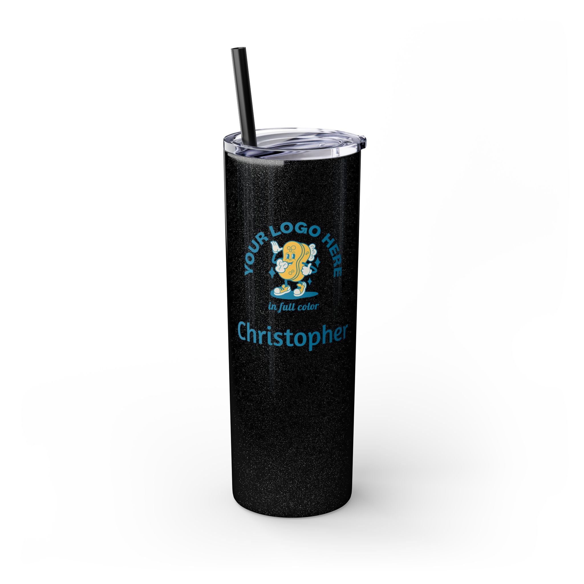 Personalized Skinny Tumbler with Straw - 20oz - Your Logo, Your Brand