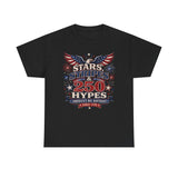 Stars Stripes Hypes 250th Anniversary Retro Patriotic Basic T-Shirt - Unisex