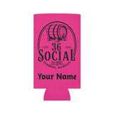 36 Social Logo 2 SL Can Cooler - Skinny - Pink (Amaranth)