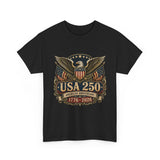 Ornate Eagle Shield USA 250 Anniversary Vintage Americana Basic T-Shirt - Unisex