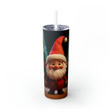 3D Gnome Skinny Steel Tumbler with Straw, 20oz