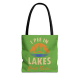 Tote Bag - I Pee In Lakes Retro Sun