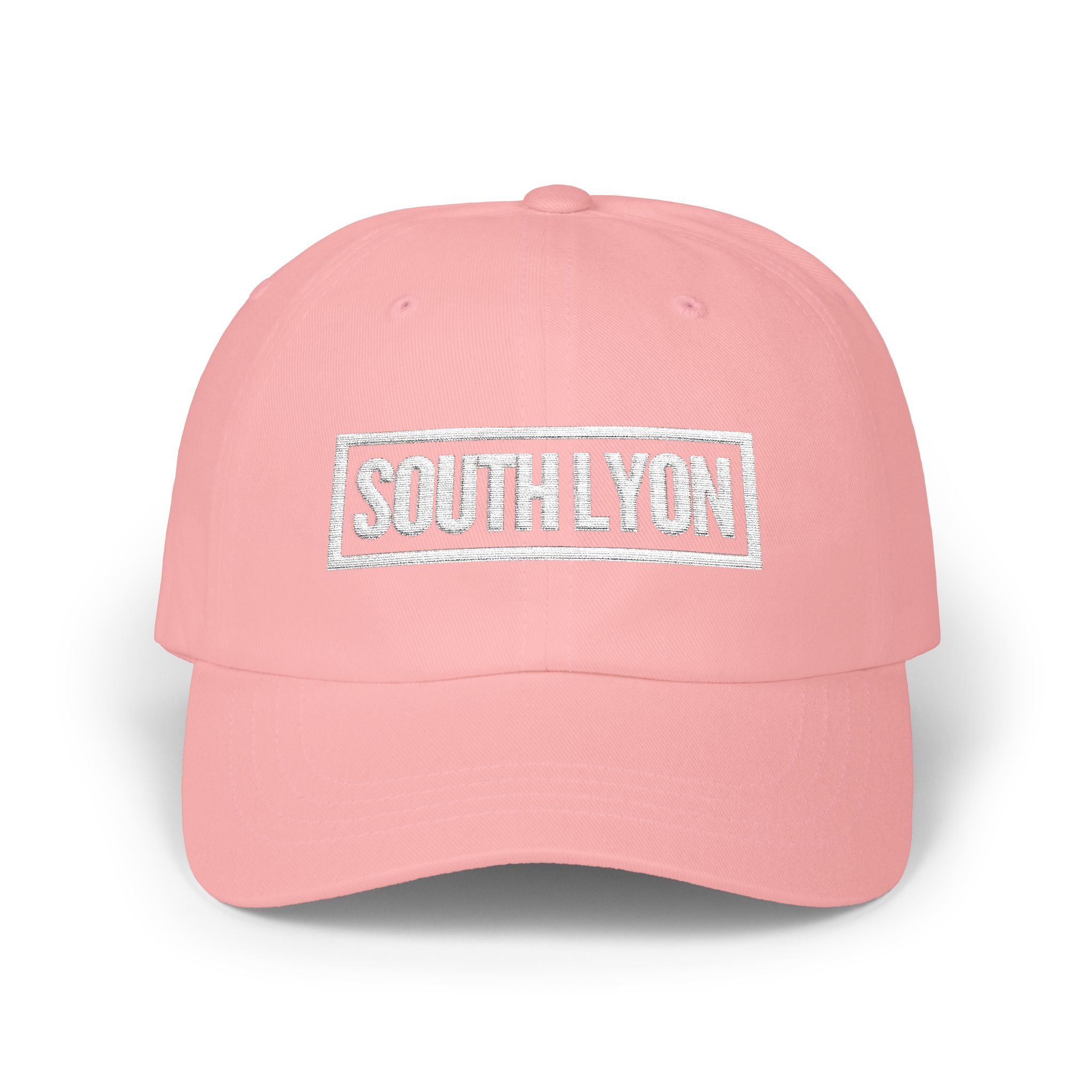 South Lyon Bold & Square White Embroidery Dad Cap