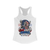 Funny Statue Blazed 250th Anniversary Patriotic Americana Basic Racerback Tank Top - Women's