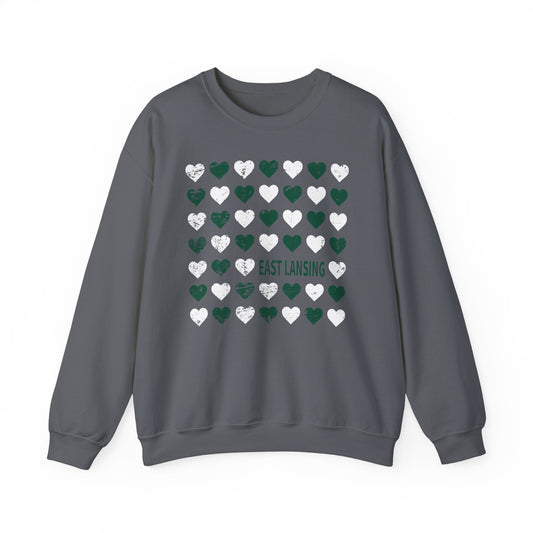 Hearts East Lansing Crewneck Sweatshirt - Unisex