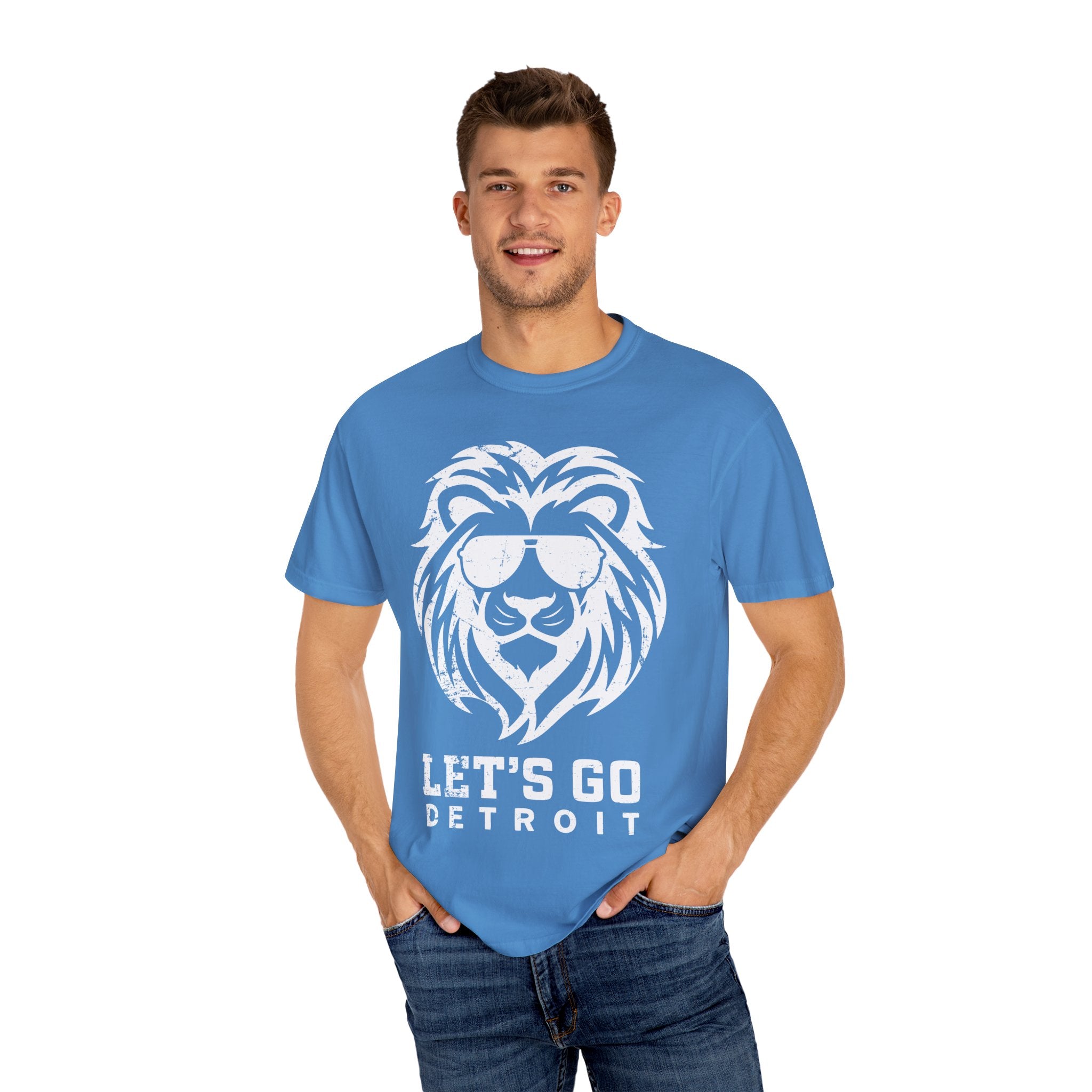 Let's Go Detroit Lion White Premium T-Shirt - Unisex