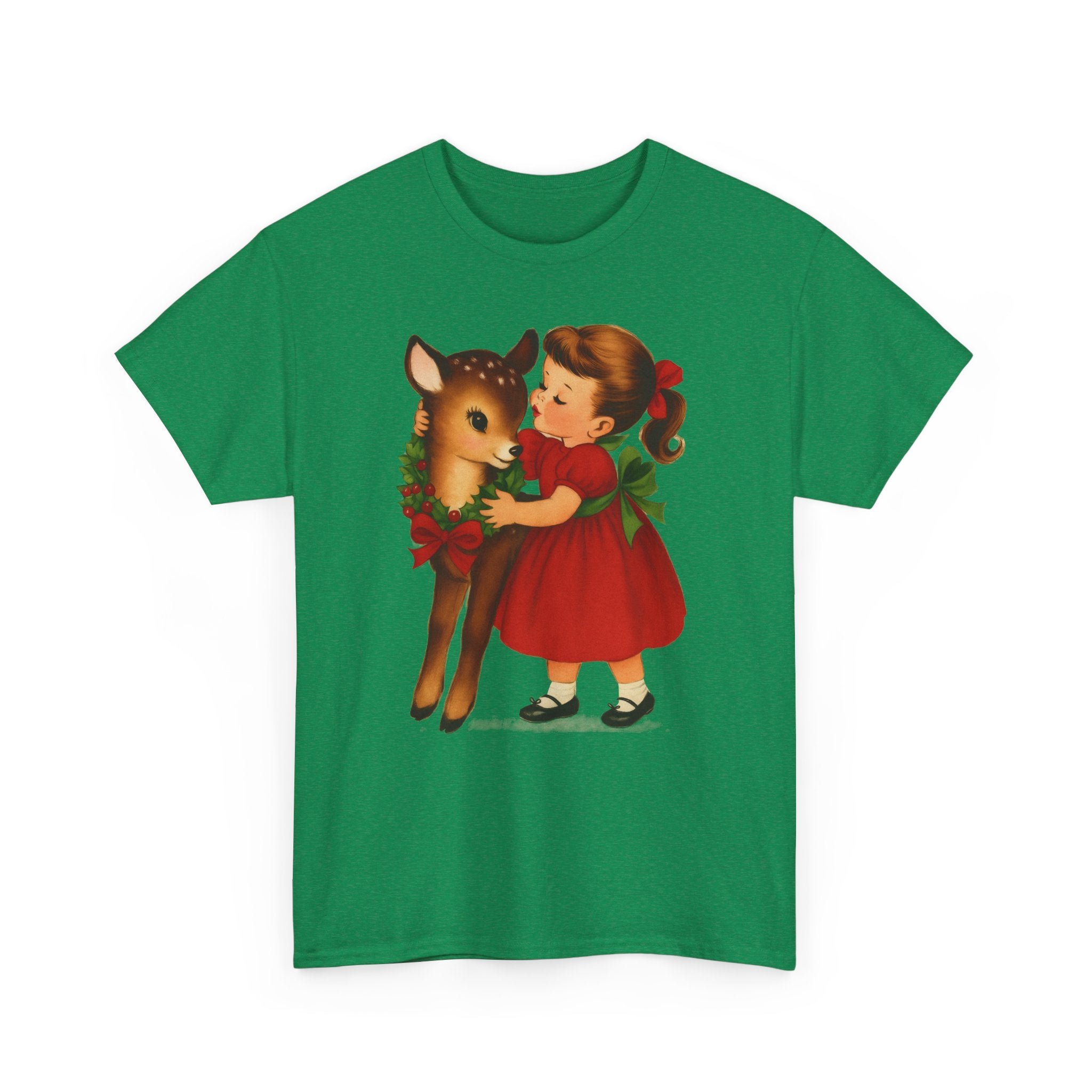 Girl Hugging Fawn Basic T-Shirt - Unisex