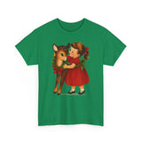 Girl Hugging Fawn Basic T-Shirt - Unisex