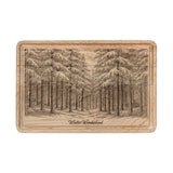 Winter Wonderland Forest Engraved Wooden Cutting Board