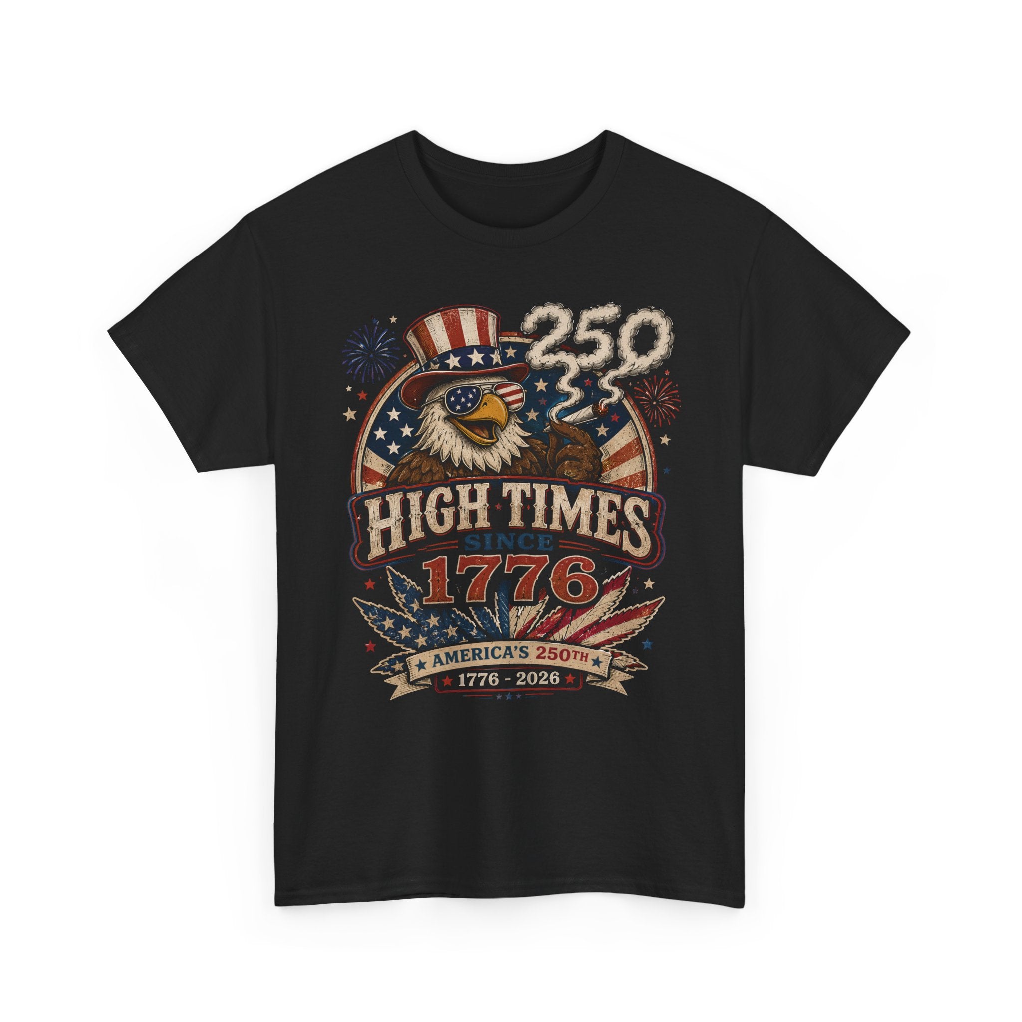 Stoned Eagle 1776 2026 Funny Patriotic Americana Basic T-Shirt - Unisex