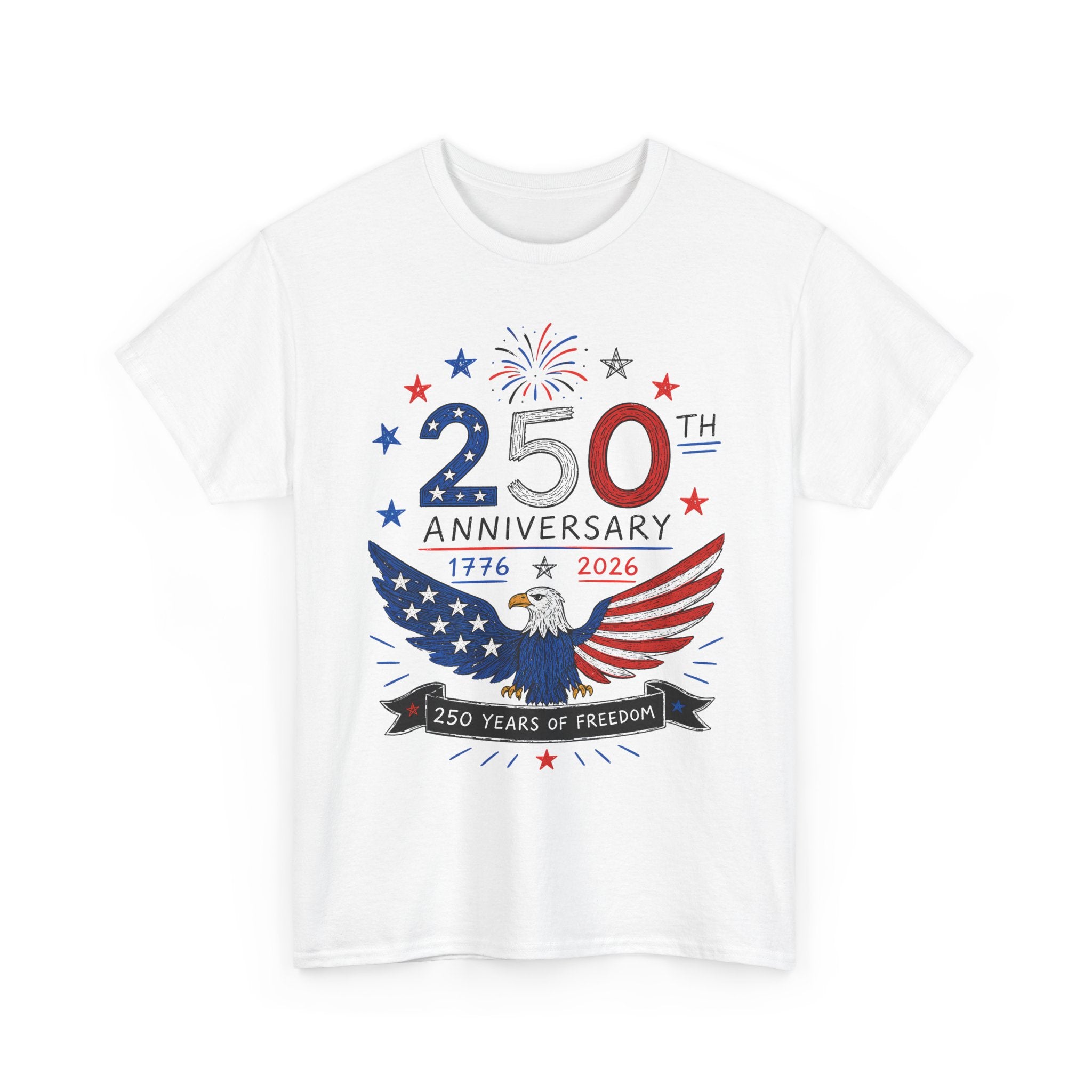 Eagle Wings Freedom 250th Anniversary Patriotic Americana Basic T-Shirt - Unisex