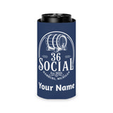 36 Social Logo 2 SL Can Cooler - Skinny - Dark Blue (Amaranth)