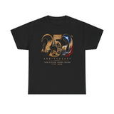 Gold Number Skyline USA 250 Anniversary Distressed Patriotic Basic T-Shirt - Unisex