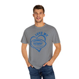 Love Detroit Football Blue Premium T-Shirt - Unisex
