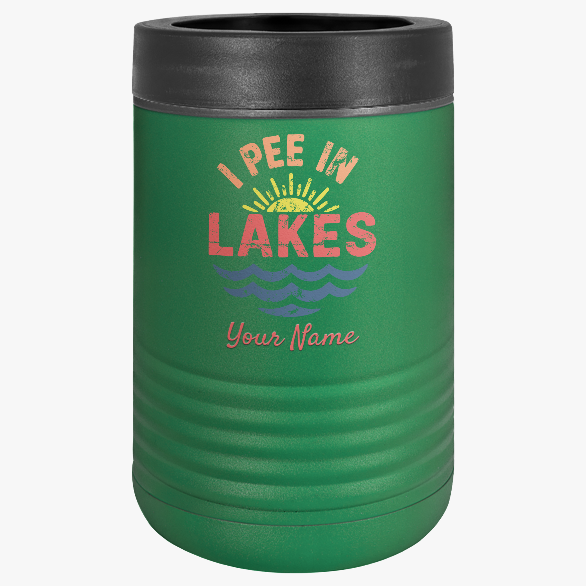 Hard Can Cooler - 12oz - I Pee In Lakes Retro Beach Color