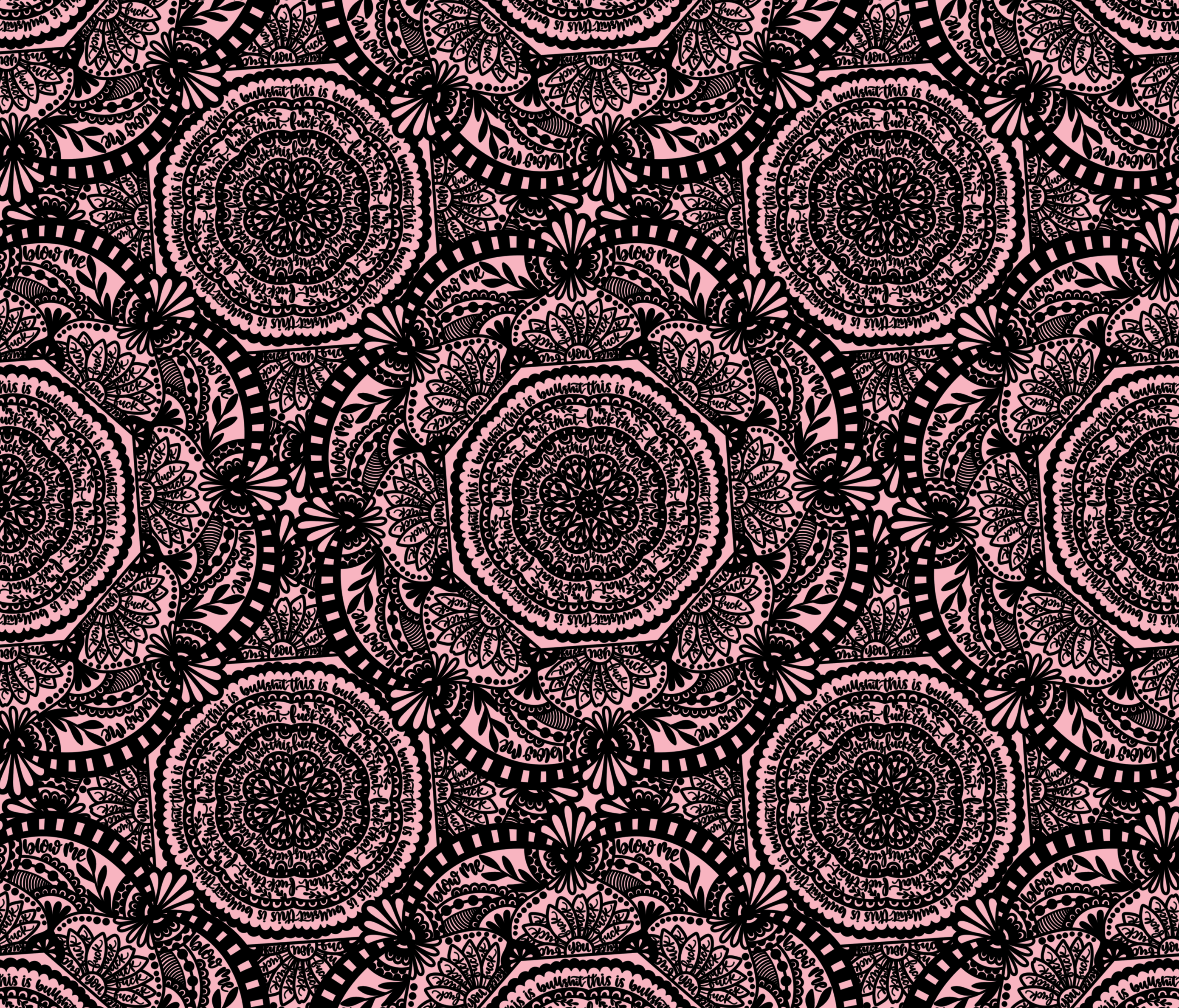 Cuss Words Black & Light Pink Skinny Steel Tumbler with Straw - 20oz