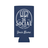 36 Social Logo 2 SL Can Cooler - Skinny - Dark Blue (Satisfy)