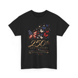 Floral Flag Map 250th Anniversary Watercolor Patriotic USA 250 Basic T-Shirt - Unisex
