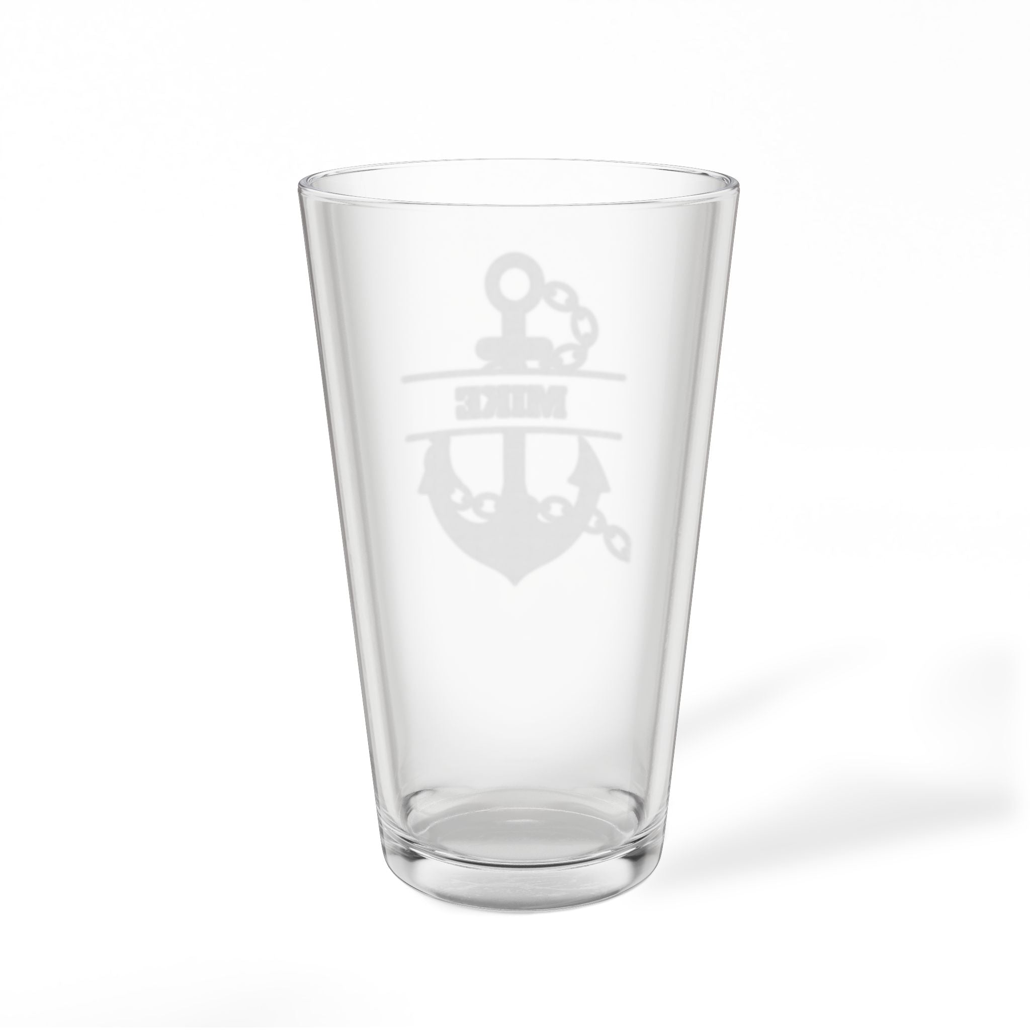 Anchor Chain Name Personalized Engraved 16oz Pint Mixing Glass