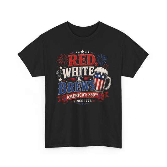 Beer Mug Red White Brews 250th Anniversary Patriotic Basic T-Shirt - Unisex
